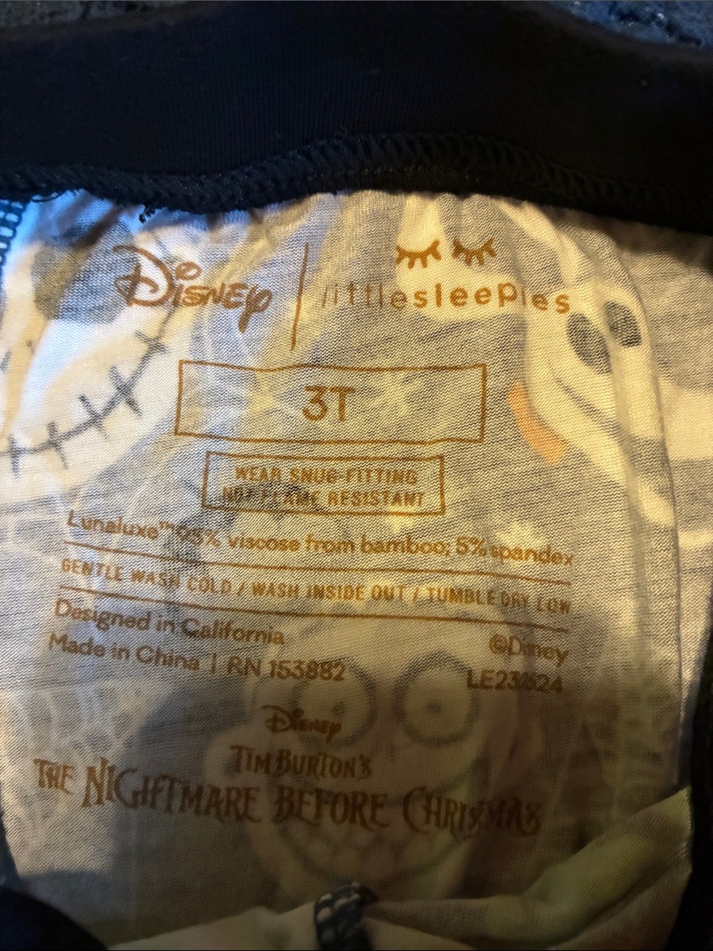 Little Sleepies Disney Jack Halloween Character Pajama Set - Picture 4 of 4
